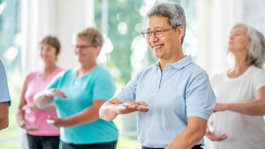 Photo of people doing Tai Chi